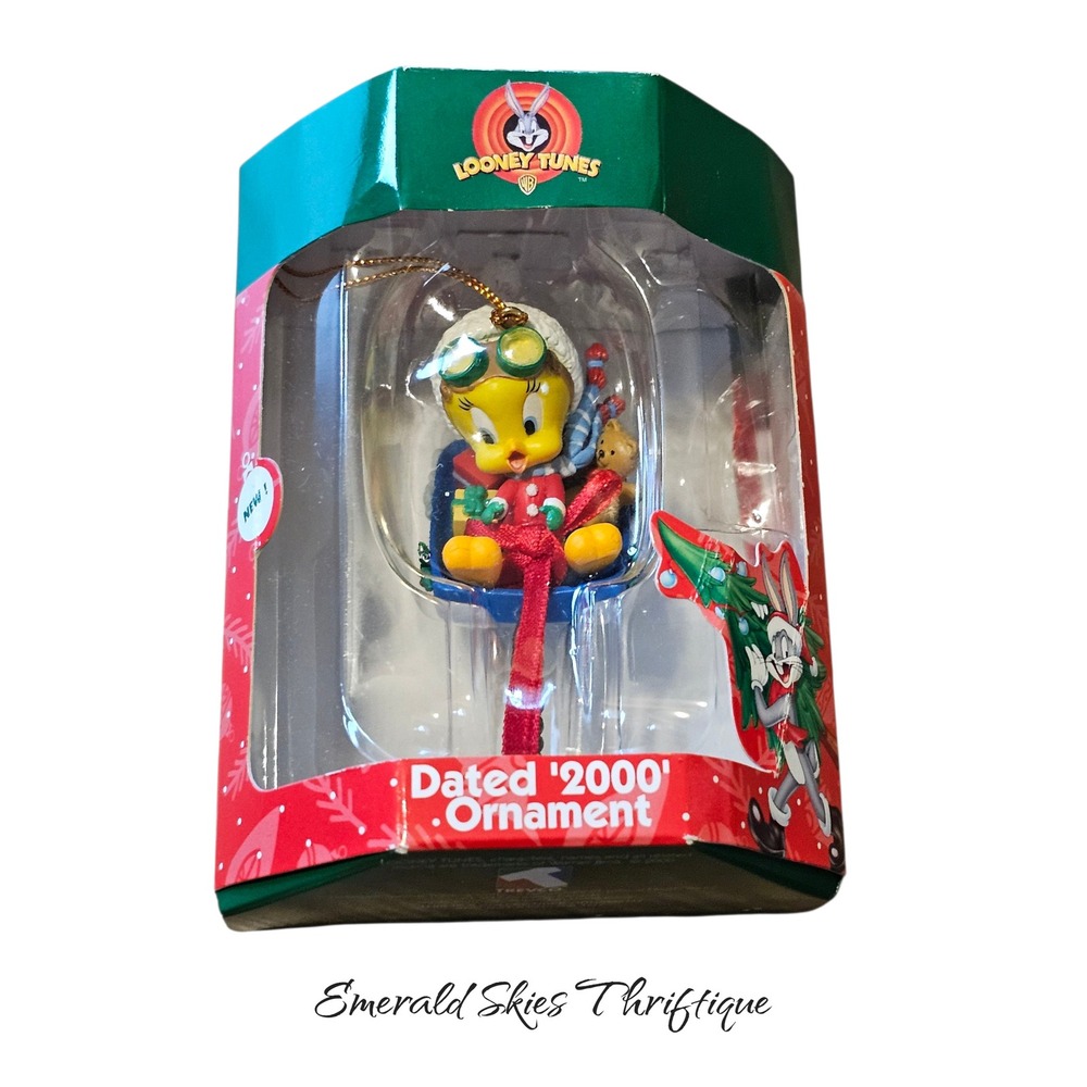 Looney Tunes Dated 2000 Ornament Tweety Bird Trevco. Free shipping